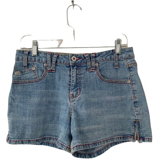 Vintage 90s LA Blues Shorts Womens 6 Denim Light Wash Embroidered Pockets - Picture 3 of 7